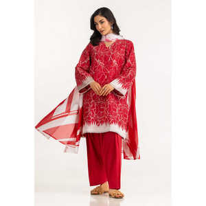 Traje Casual de 3 Piezas IUSTKSD-2113 con Estampado y Detalles Bordados, Transpirable y Elegante - Product Image 3