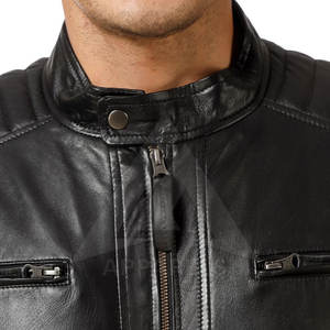 2025 automne hiver hommes veste en cuir meilleure qualité hommes veste en cuir en bas quantité minimale de commande veste en cuir véritable - Product Image 5