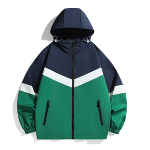 Cortavientos impermeable de nailon con capucha, chaquetas de impresión por sublimación, tipo de cierre de cremallera, personalizable - Product Image 3