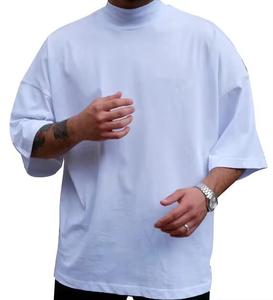 เสื้อยืดโอเวอร์ไซส์สำหรับผู้ชาย200gsm พิมพ์ลายดิจิทัลผ้าฝ้ายคอมบ์100% โลโก้ออกแบบได้ตามต้องการ - Product Image 2