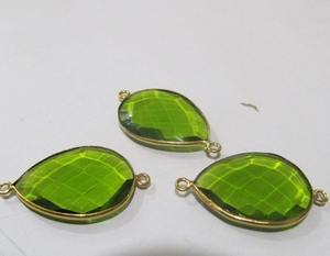 Certifié multicolore 6x23mm en forme de baril de pierres précieuses double caution connecteur en argent sterling fait à la main pour pendentifs fins breloques pour - Product Image 2