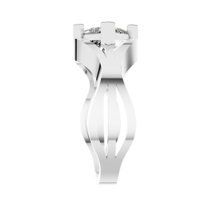 Anillo de Compromiso de Oro Sólido de 14K para Mujer, Moissanita de 1 Quilate, Corte Princesa VVS, Solitario, Chapado en Rodio, Clásico, OEM, ODM, Personalizado - Product Image 2