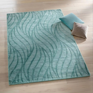 Ensemble de tapis en laine touffeté à la main à motif moderne fait à la main Tapis indien texturé pour adultes pour la maison et l'hôtel Support en latex-ITHL - Product Image 1