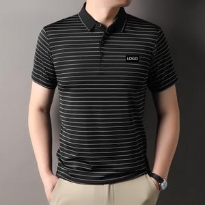 Polo de golf respirant avec logo personnalisé, doublure en tissu évacuant l'humidité, polo de golf, t-shirt à manches courtes uni, polo de golf pour hommes - Product Image 3