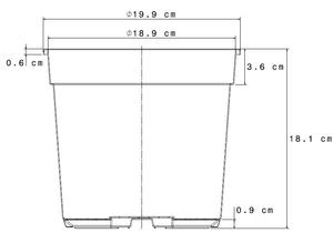 Macetas de vivero de plástico reciclado de 4 litros de diámetro CC de 21 cm de alta calidad redondas de varios colores para plantas hechas de PP - Product Image 3