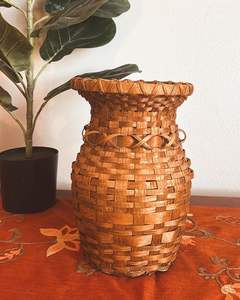 Handwoven Jute Rope Plant <b>Pot</b> Basket with Stand Unique Design Indoor and Outdoor Wicker <b>Planter</b> Basket Made of Iron and Rattan - Product Image 5