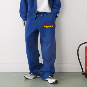 High Quality Polyester/Cotton <b>Denim</b> <b>Men's</b> Oversized Solid Colour Waterproof Sweatpants Lightweight Fleece Custom Washed <b>Jogger</b> - Product Image 4