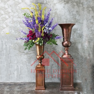 Centerpieces Decor Wholesale Low Price Aluminium Wedding Decor Urns Planter <b>for</b> <b>Sale</b> Urns Garden Planter with Column <b>for</b> Floor - Product Image 6