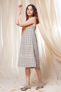 Hecho a mano indio ecológico algodón Midi Boho verano sin mangas bloque estampado estilo cómodo elegante regalo personalizado ODM - Product Image 4