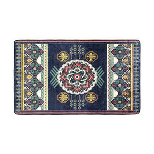 Alfombra de terciopelo de cristal de lujo, calidad hotelera, clásica, personalizada, de felpa, con medallón, para pasillo, fabricada a máquina, con base antideslizante de puntos, para boutique. - Product Image 3