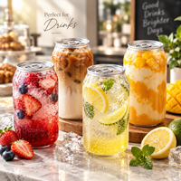 Bocaux transparents en PET pour milkshake, 355 ml (12 oz), contenants alimentaires pour pouding, mousse et gâteaux, pour l'emballage de desserts