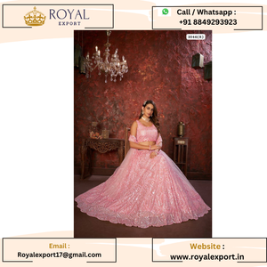 ใหม่ Exclusive Net พร้อมลําดับเธรดปาร์ตี้สวม Lehenga Choli - Product Image 5