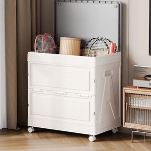 Plastic Foldable Lidded <strong>Bedding</strong> Storage Box for Closet Store <strong>Bedding</strong> &amp; Save Space with Foldable Lidded Dustproof Design - Product Image 5