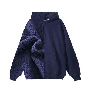 Sweat à capuche polaire oversize vierge personnalisable de qualité supérieure pour l'hiver, avec poche, 100 % coton, vente en gros directe usine - Product Image 5