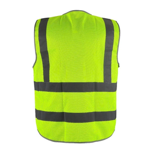 Men's High Visibility Polyester Safety Vest Breathable CE Certified Workwear with Custom <b>Colors</b> and Logo - Product Image 2
