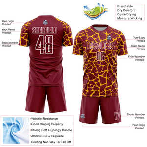 Uniforme de fútbol avanzado, venta al por mayor, ropa auténtica de secado rápido con control de humedad y costuras fuertes para escuelas, clubes, academias - Product Image 2