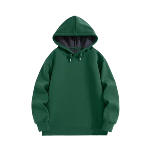 Sweat-shirt à capuche décontracté de couleur unie pour hommes, sweat-shirt à capuche uni confortable et surdimensionné, meilleures ventes, grande taille pour la saison d'automne - Product Image 1