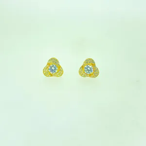 2024 latest design 925 sterling silver moissanite diamond stud earrings for anniversary and engagement gift for women and girls