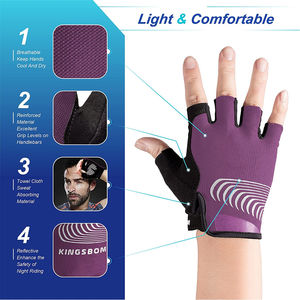 Gants de vélo unisexes respirants de haute qualité pour la musculation, demi-doigts, gants de vélo, 2025 - Product Image 4