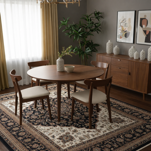 Tapis persan noué à la main style Kashan en laine/soie, motif géométrique, support en jute, écologique, antibactérien, adapté aux animaux domestiques - Product Image 3