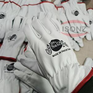 Gants de mécanicien ISONZ à manche court, en cuir de vachette grainé, anti-impact, anti-coupure - Product Image 3