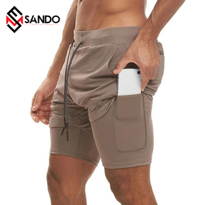 Short d'entraînement de gymnastique avec logo personnalisé pour hommes et femmes, coton et polyester, spandex, doux et solide, jogging décontracté Service OEM - Product Image 3