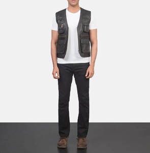 Modèle personnalisé Gilet en cuir pour motocyclette pour hommes/OEM ODM Services Gilet en cuir pour hommes - Product Image 6