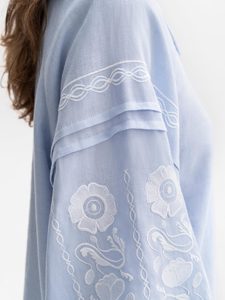 Coton broderie femmes lâche longues chemises blanches 2022 printemps automne nouveau décontracté dames Blouse femmes hauts surdimensionné - Product Image 3