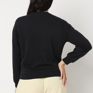 Loose Fit acanalado cuello redondo 80% Algodón 20% poliéster mujer sudadera moda desgaste sudaderas - Product Image 2