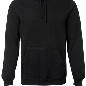 Sweat à capuche noir unisexe en molleton de coton premium, sweat-shirt à capuche uni, chaud pour l'hiver, décontracté, streetwear, coupe classique, vente en gros - Product Image 3