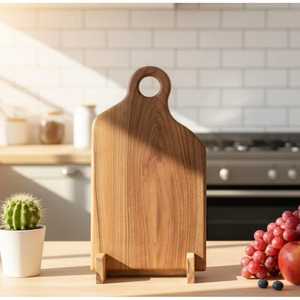 เขียงไม้สไตล์คลาสสิก |   เขียงไม้เนื้อแข็งขัดเงาเรียบเนียนสำหรับห้องครัวสมัยใหม่และแบบดั้งเดิม - Product Image 1