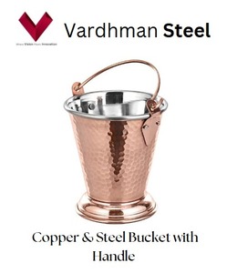 Vente d'usine à prix réduit, seau en cuivre et en acier, seau en métal, seau en cuivre et en acier, conteneur en acier et en cuivre - Product Image 5