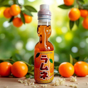 Approvisionnement en gros pour l'exportation Soda Ramune Hata Kosen à l'orange à bas prix 30x200ml Boisson gazeuse japonaise en vrac en caisse Très bon marché - Product Image 6