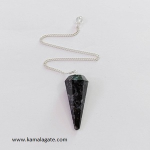 จี้หินอาเกตเหลี่ยมเพชรพลอยลาร์วิไคต์ธรรมชาติเรกิและการรักษาอัญมณีแกะสลักกึ่งมีค่า - Product Image 5