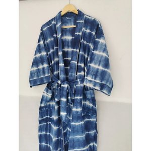 Kimono Boho de Verano, Informal, para la Playa, de Algodón Puro con Estampados Batik Indios, Hecho a Mano para Mujer - Product Image 2