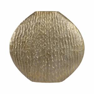 Jarrón de Metal dorado, centro de mesa decorativo para decoración del hogar, sala de estar, comedor, pieza decorativa, diseño moderno texturizado - Product Image 5