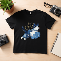 Camiseta de Alta Calidad con Estampado de Dibujos Animados, 100% Algodón, Unisex, Cuello Redondo, Transpirable y Duradera - 210GSM