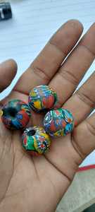 Cuentas de vidrio millefiori multicolor, cuentas de flores en tamaños variados para diseñadores de joyas africanas - Product Image 3