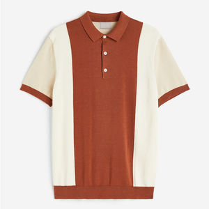 Polo de algodón 100% para hombre, cómodo ajuste regular con cierre de 3 botones, cuello elástico de tacto suave - Product Image 6