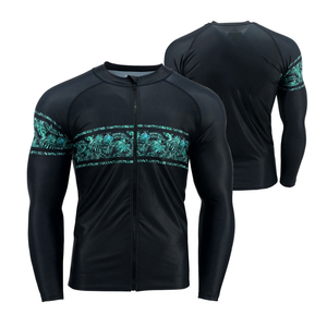Rash Guard de manga larga personalizado para hombre al por mayor con característica transpirable Impresión de logotipo hecho en fábrica mejor diseño - Product Image 1
