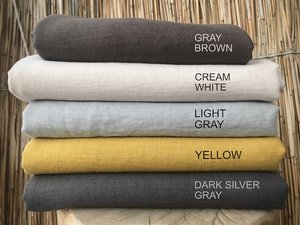 Venta al por mayor 115 ''/292cm tela de lino orgánico 100% tejido listo para vestidos de niñas decoración almohadas ropa de cama cojines sofá-liso - Product Image 6