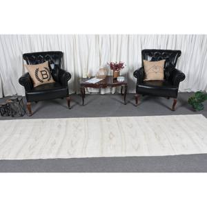 Chic Vintage Grande Surface Tapis Turc 3.1 X 11.1ft Doux Beige Tons Laine Seagrass Latex Rectangle Patchwork pour Couloir Chambre - Product Image 2