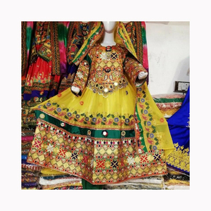 Vestidos de mujer afganos a la moda para mujer manga larga kameez hermosa combinación de colores vestido tradicional afgano a la venta - Product Image 5