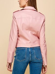 Chaqueta de cuero para mujer de primera calidad, venta al por mayor, duradera, de alta calidad, hecha a medida, chaqueta de cuero de motorista de oveja - Product Image 5