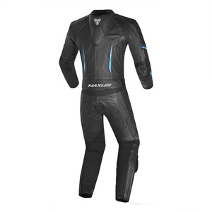 Combinaison de moto en cuir pour homme MAXLER MX-MLS-118, protection CE niveau 2, respirante, durable, cuir véritable premium 100% - Product Image 2