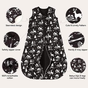 Sac de couchage écologique en fibre de bambou de couleur unie personnalisé 0-6 6-12 <span class=keywords><strong>mois</strong></span> <span class=keywords><strong>hiver</strong></span> épaisseur coton anti-coup de pied nouveau-né bébé - Product Image 2