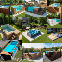 Ventes d'usine, piscine familiale en verre sur mesure, piscine hors sol préfabriquée de 20 pieds pour adultes