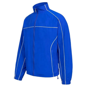 Conjunto de Chaqueta y Pantalón Deportivo de Invierno para Hombre, de Poliéster/Algodón, con Estampado, Cortavientos, Transpirable, con Cierre de 1/4, de 2 Piezas - Product Image 2