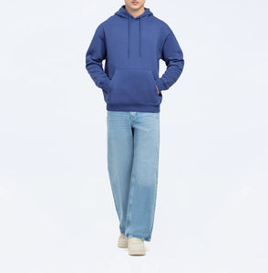 Mens Long Sleeve <b>Hoodies</b> 100% Cotton Warm Soft <b>Fleece</b> Fabric 400g Anti-pilling Durable Construction Embroidered Elegant Design - Product Image 4