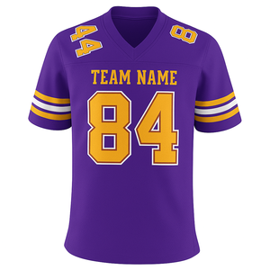 Popular deportes moda fútbol americano Jersey manga corta 3D rayas hecho a medida propio nombre del equipo número transferencia de calor más tamaño - Product Image 3